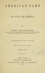 Cover of: American game in its seasons. by Henry William Herbert