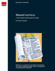 Shared services : a new business architecture for Europe