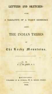 Cover of: Letters and sketches: with a narrative of a year's residence among the Indian tribes of the Rocky Mountains