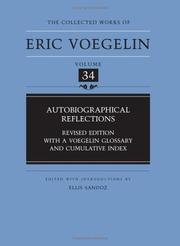 Cover of: Autobiographical Reflections (Collected Works of Eric Voegelin, Volume 34)