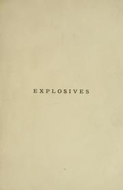 Cover of: Explosives