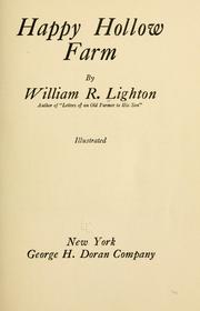 Cover of: Happy Hollow farm by Lighton, William R.