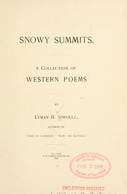Cover of: Snowy summits.: A collection of western poems