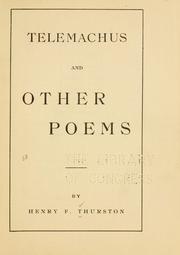 Cover of: Telemachus and other poems | Henry Franklin Thurston