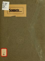 Cover of: Sonnets.