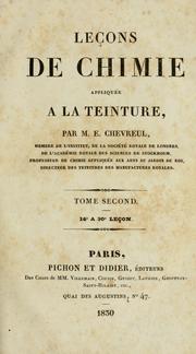 Cover of: Leçons de chimie appliquée à la teinture by M. E. Chevreul