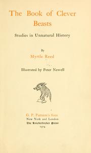 Cover of: The book of clever beasts: studies in unnatural history
