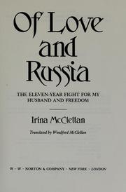 Cover of: Of love and Russia by Irina Igorevna McClellan
