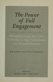 Cover of: The power of full engagement