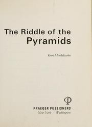 Cover of: The riddle of the pyramids.