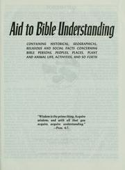 Aid to Bible understanding by Watchtower Bible and Tract Society of New York