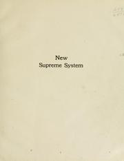 Cover of: New supreme system for production of men's garments