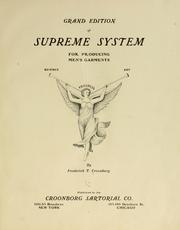 Cover of: Grand edition of Supreme system for producing men's garments