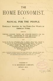 Cover of: The home economist: a manual for the people.