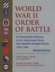 Cover of: Order of Battle U.S. Army World War II