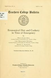 Cover of: Economical diet and cookery in time of emergency.