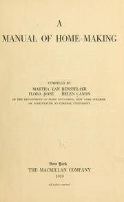 Cover of: A manual of home-making