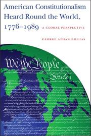 Cover of: American constitutionalism heard round the world, 1776-1989: a global perspective