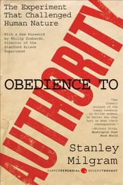 Cover of: Obedience to Authority: An Experimental View (Perennial Classics)