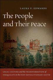 The people and their peace : legal culture and the transformation of inequality in the post-revolutionary South