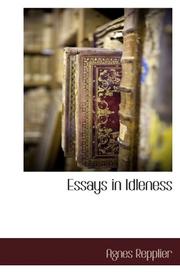 Cover of: Essays in Idleness
