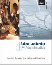 Cover of: School leadership & administration: important concepts, case studies & simulations
