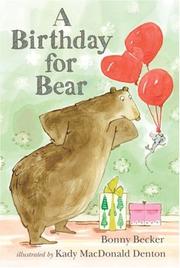 Cover of: A birthday for Bear