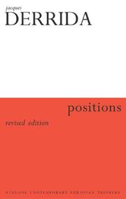 Positions by Jacques Derrida