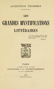 Cover of: Les grandes mystifications littéraires. by A. Augustin-Thierry