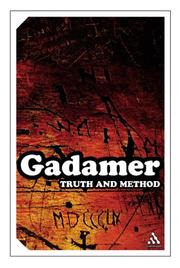 Cover of: Truth and method by Hans-Georg Gadamer