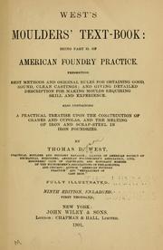 Cover of: West's Moulders' text-book: being pt. II of American foundry practice ...