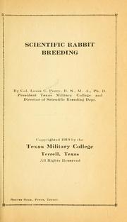 Cover of: Scientific rabbit breeding by Louis Calusiel Perry