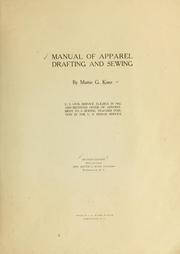 Cover of: Manual of apparel drafting and sewing