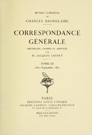 Cover of: Correspondance générale by Charles Baudelaire