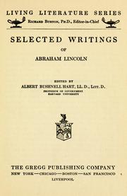 Cover of: ...Selected writings of Abraham Lincoln by Abraham Lincoln