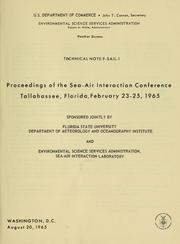 Cover of: Proceedings of the Sea-Air Interaction Conference by Sea-Air Interaction Conference (1965 Tallahassee, Fla.)