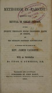 Cover of: Methodism in earnest: the history of a revival in Great Britain in which twenty thousand souls professed faith in Christ, and ten thousand professed sanctification in connection with the labors of the Rev. James Caughey