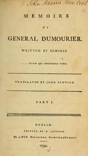 Cover of: Memoirs of General Dumourier