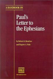 Cover of: A handbook on Paul's letter to the Ephesians