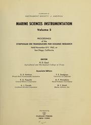 Cover of: Proceedings. by Symposium on Transducers for Oceanic Research (1962 San Diego, Calif.)