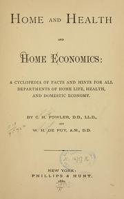 Cover of: Home and health and home economics