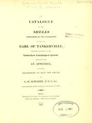 Cover of: A catalogue of the shells contained in the collection of the late Earl of Tankerville