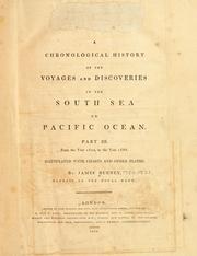 Cover of: chronological history of the discoveries in the South Sea or Pacific Ocean ; illustrated with charts
