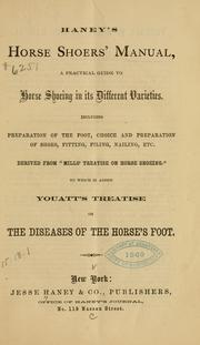 Cover of: Haney's horse shoers' manual