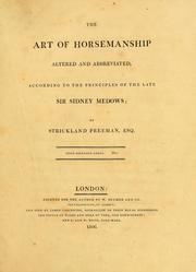 Cover of: The art of horsemanship | Strickland Freemen