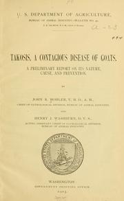 Cover of: Takosis: a contagious disease of goats.