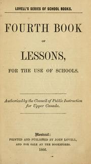 Cover of: Fourth book of lessons for the use of schools |