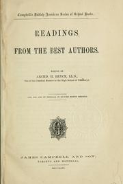 Cover of: Readings from the best authors / edited by Archd. H. Bryce ; for the use of schools in North America |
