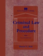 Cover of: Criminal law and procedure
