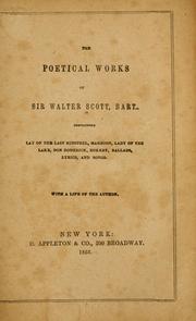 Cover of: The poetical works of Sir Walter Scott, bart. by Sir Walter Scott